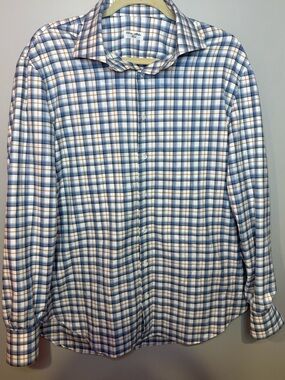 Cesare Attolini Napoli Button Down Dress Shirt Plaid Men's. Italy